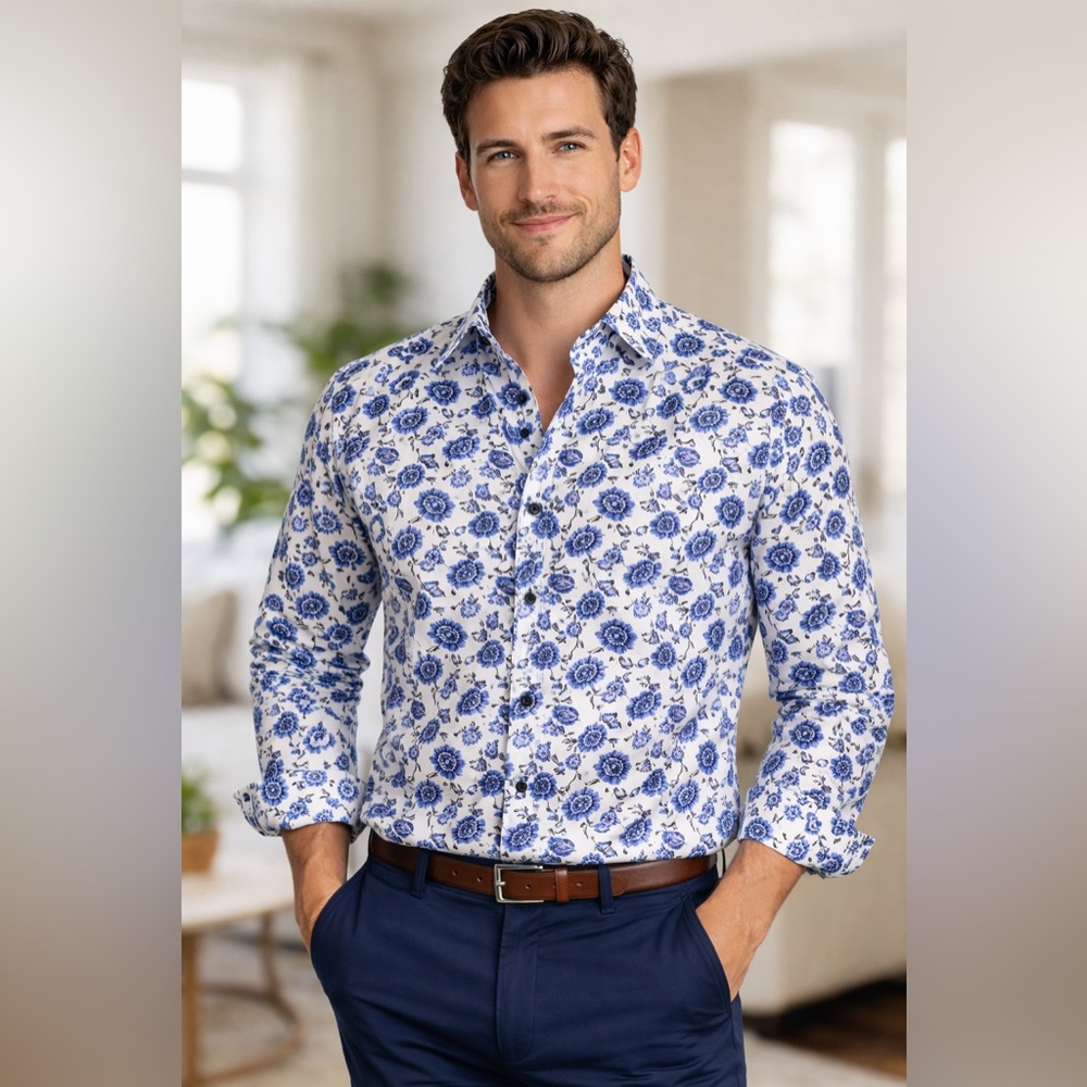 Men's Custom Italian Dress shirt! Cover up, oversized.